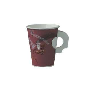 Solo 378SH 8 Oz. Bistro Handled Paperhot Cup Single poly (1000 Pack 
