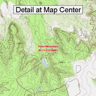 USGS Topographic Quadrangle Map   Poke Mountain, Texas (Folded 