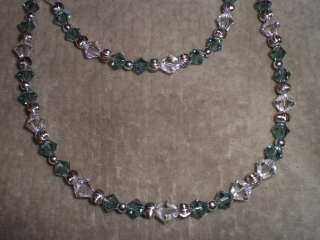 20 Erinite Swarovski Crystal Sterling Silver Necklace  