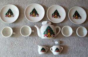 Childs Christmas Ceramic13 Piece Tea Set  