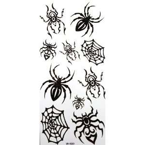    YiMei Waterproof temporary tattoos spider insect black Beauty