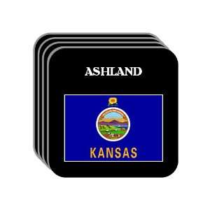 US State Flag   ASHLAND, Kansas (KS) Set of 4 Mini Mousepad Coasters