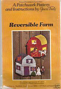 1979 Fabric Farm Barn Animals To Sew Pattern 14x15.5  