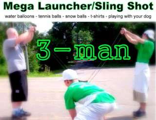 BIG man 3 Person WATER BALLOON Launcher SLING SHOT ball  