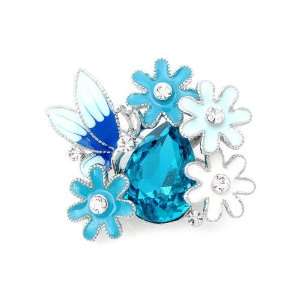   with Silver Swarovski Crystal and Blue CZ (4681): Glamorousky: Jewelry