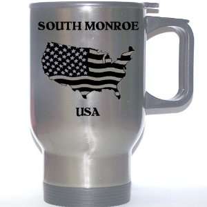  US Flag   South Monroe, Michigan (MI) Stainless Steel Mug 