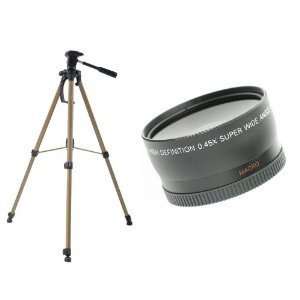   Super Wide Lens with Macro 0.45X & 62 Professional Aluminum Tripod