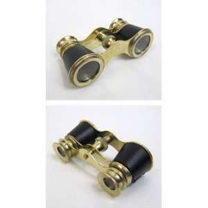  Brass Opera Glasses with Leather Grip   4   Miniature 