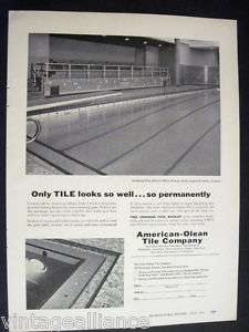 Swimming Pool @ YMCA Harvey IL 1956 American Olean Ad  