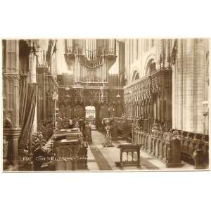   Vintage Postcard Choir Stalls in Norwich Cathedral Norwich England UK