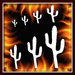 Western Cactus airbrush stencil template harley paint  