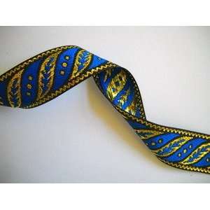   Gold Leaf Russian Jacquard Ribbon 1 Inch: Arts, Crafts & Sewing
