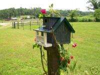 Wooden Cottage Bird House Functional  