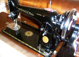 1948 Singer model 201 Hand Crank Sewing Machine Indian Star  a must 