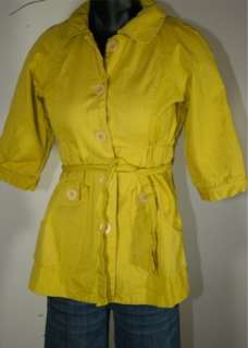 Designer Gracia Fashion Mustard Yellow Jacket Coat Top Shirt Belted 