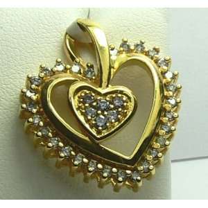  Spakling Diamond Heart Pendant 