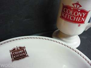 Vintage COLONY KITCHEN PLATE RESTAURANT COFFEE MUG CUP JACKSON CHINA 