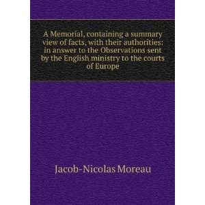   English ministry to the courts of Europe Jacob Nicolas Moreau Books
