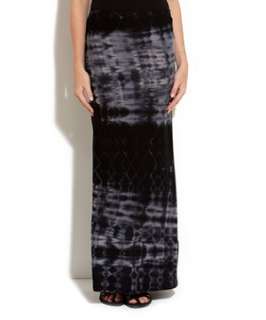 Black Pattern (Black) Tie Dye Maxi Skirt  246308509  New Look