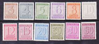Germany DDR 14N1 12 MNH West Saxony Full 12 Stamp Set  