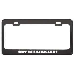 Got Belarusian? Language Nationality Country Black Metal License Plate 
