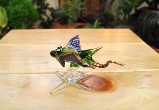 Handmade Stingray Art Glass Blown Sea Animal Figurine Gift From 