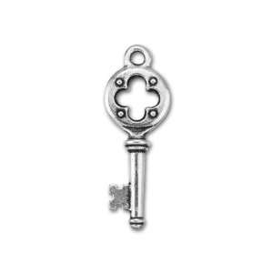    Plated Pewter Quatrefoil Key Charm 32x11.5mm Arts, Crafts & Sewing
