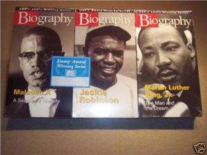 Black History VHS 3 Set Malcolm X , Martin Luther King  