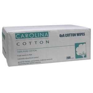  Carolina Cotton 4 X 4 100 % Cotton Wipes Beauty