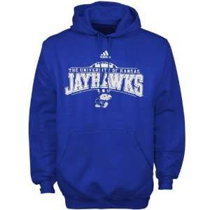  adidas Kansas Jayhawks Royal Blue Quick Slant Hoody 