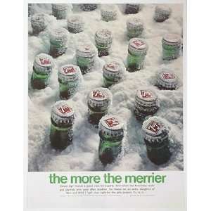  1967 7 Up Soda Bottles In Snow More The Merrier Print Ad 