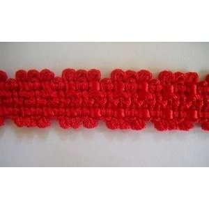  12 Yds Washable Rectangular Design Gimp Braid Trim Red 5/8 