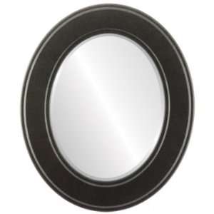 Montreal Oval in Black Silver Mirror and Frame 
