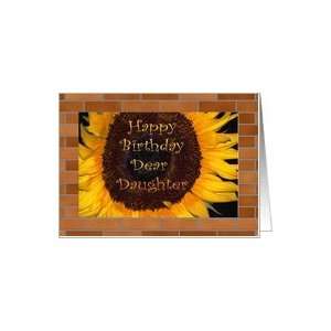  Daughters Birthday, Sunflower on Brick Card Toys & Games