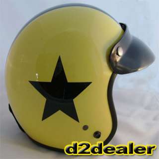 Helm ähnlich wie retro Vespa Helmet / Motorradhelm aus 60ern gelb M 