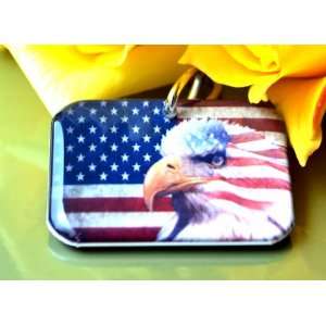  Pet ID Tag American Eagle Flag by ID4Pet: Pet Supplies