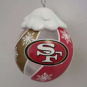   Francisco 49ers NFL Light Up Glass Ball Ornament