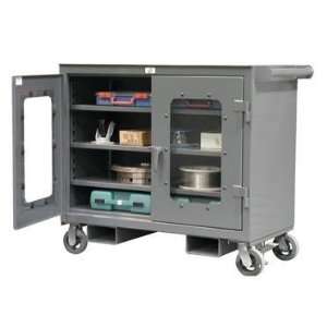  KingCab See Through Storage Mobile Cart With Fork Pockets 