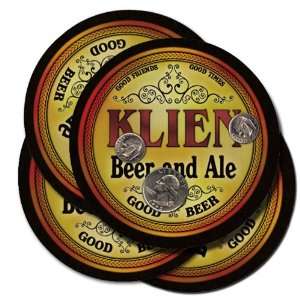  KLIEN Family Name Beer & Ale Coasters 