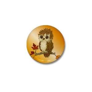  Whoo Me Owl Art Mini Button by  Patio, Lawn 