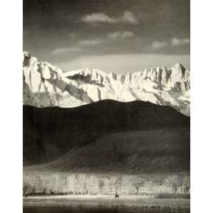 1945 Print Lone Pine Peak Ansel Adams California Horse Equine Summit 