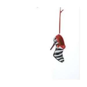   Zebra Jungle Print on Bootie Shoe Christmas Ornament: Home & Kitchen