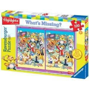   Highlights Animal Band 100 Piece Whats Missing Puzzle Toys & Games