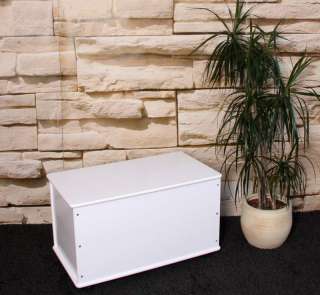 Wäschetruhe Wäschebox aus Holz, Länge=73cm, natur oder weiß 