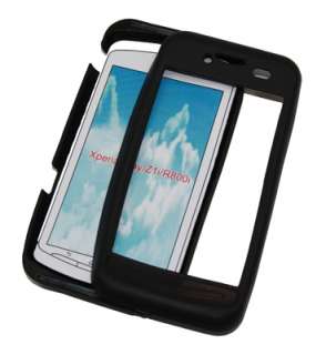 Silikon Case 2 teilig für Sony Ericsson Xperia Play schwarz Silicon 