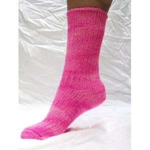 Hand Painted Pink Alpaca Socks 