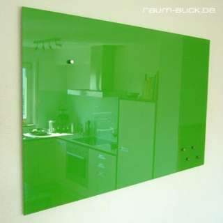Glas Magnettafel MAX 80x50 cm, Design Pinnwand, grün  