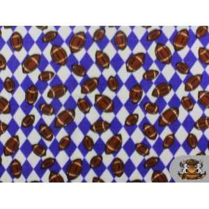   *Football Argyle White violet* / Fabric By the Yard 