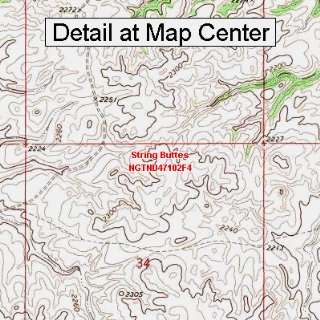  USGS Topographic Quadrangle Map   String Buttes, North 