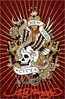 Ed Hardy   new york city skull